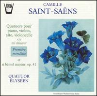 Saint-Saëns: Piano Quartets in E major & B flat major von Quatuor Elyséen