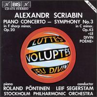 Alexander Scriabin: Piano Concerto in F Sharp Minor, Op.20/Symphony No.3 in C Minor,Op.43 von Leif Segerstam