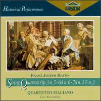 Franz Joseph Haydn: String Quartets Op. 3 No. 5, Op. 64 No. 6, Op. 76 Nos. 2 & 3 von Various Artists