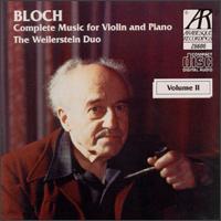 Bloch: Complete Music For Violin And Piano, Volume II von Various Artists