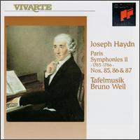 Joseph Haydn: Paris Symphonies, Nos. 85, 86, 87 von Bruno Weil