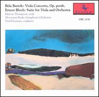 Béla Bartók: Viola Concerto, Op. posth.; Ernest Bloch: Suite for Viola and Orchestra von Marcus Thompson