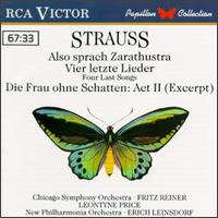 Richard Strauss: Also sprach Zarathustra; Vier letzte Lieder; Die Frau ohne Schatten: Act II (Excerpt) von Various Artists