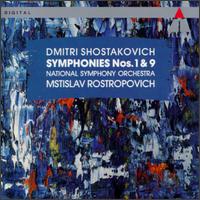 Dmitri Shostakovich: Symponies Nos. 1 & 9 von Mstislav Rostropovich