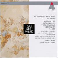 Mozart: Mass, K66 "Dominicus"; Vesperae de Dominica, K321 von Nikolaus Harnoncourt