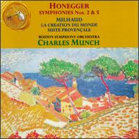 Arthur Honegger: Symphonies Nos. 2 & 5; Darius Milhaud: La Creation du Monde; Suite Provençale von Charles Münch