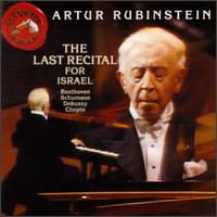 Artur Rubinstein: The Last Recital for Israel von Artur Rubinstein