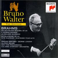 Johannes Brahms: Ein Deutsches Requiem, Op. 45/Alt-Rhapsodie, Op. 53 von Bruno Walter