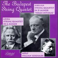 Sibelius: String Quartet in D minor "Voces Intimae"; Grieg: String Quartet in G minor; Hugo Wolf: Italian Serenade von Various Artists