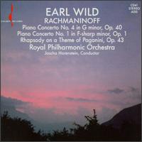 Sergi Rachmaninoff: Concertos Nos. 1 & 4/Rhapsody, Op. 43 von Earl Wild