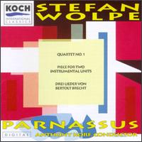 Stefan Wolpe: Quartet No. 1; Piece For Two Instrumental Units; Drei Lieder von Bertolt Brecht von Various Artists