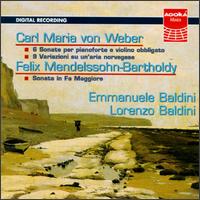 Weber/Mendelssohn: Sonate Per Violino E Pianoforte von Various Artists