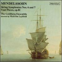Felix Mendelssohn: String Symphonies Nos. 6 & 7 von Various Artists