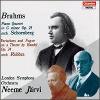 Johannes Brahms: Piano Quartet In G Minor, Op. 25/Variations And Fugue On A Theme By Handel, Op. 24 von Neeme Järvi