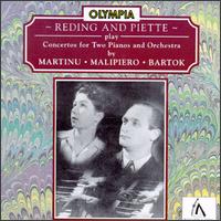 Reding and Piette Plays Concertos for Two Pianos and Orchestra by Martinu, Malipiero, Bartók von Janine Reding