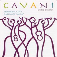 Schumann: Opus 41 No. 1; Dvorák: Opus 96 "American" von Cavani Quartet