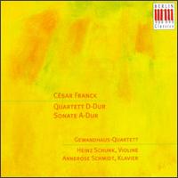 Franck: Sonata for violin in A; String quartet in D von Various Artists