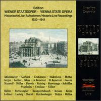 Wiener Staatsoper Live 1933-1944 von Various Artists
