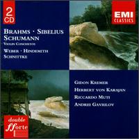 Brahms: Violin Concerto In D/Sibelius: Violin Concerto In D/Schumann: Violin Concerto In D/Weber: Grand Duo Concertan von Various Artists