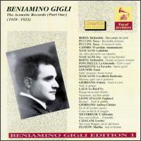 The Acoustic Records, Part One (1918-1923) von Beniamino Gigli