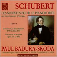 Schubert: Les Sonates pour le Pianoforte, Tome 5: D571/604/570 & D850 von Paul Badura-Skoda