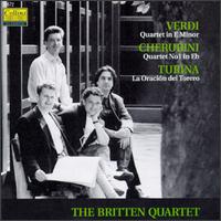 Giuseppe Verdi: Quartet in E Minor; Luigi Cherubini: Quartet No. 1 in E flat; Joaquin Turina: La Oración del Torero von Britten String Quartet