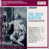 The Great Baritons-The Italian Tradition von Various Artists