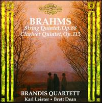 Brahms: String Quintet, Op. 88; Clarinet Quintet, Op. 115 von Brandis Quartet