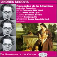 Andres Segovia: Recuerdos de la Alhambra & Other Favourites von Andrés Segovia
