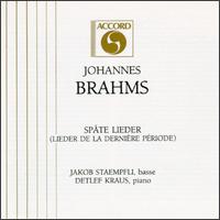 Brahms: Späte Lieder (Lieder de la dernière période) von Various Artists