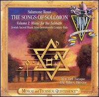 Salamone Rossi: The Songs of Solomon, Vol. 1, Music for the Sabbath von Eric Milnes