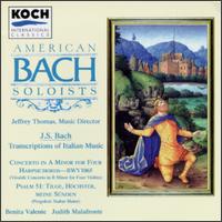 Bach: Transcriptons of Italian Music von Various Artists