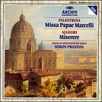 Palestrina: Missa Papae Marcelli; Allegri: Miserere von Simon Preston