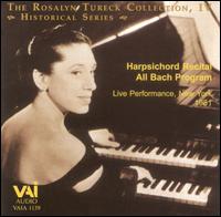 The Rosalyn Tureck Collection, Vol. 4: Harpsichord Recital All Bach Program von Rosalyn Tureck