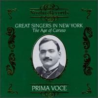 Great Singers in New York: The Age of Caruso von Various Artists