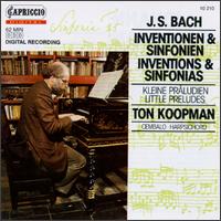 Bach: Inventions & Sinfonias, Little (6) Preludes von Ton Koopman