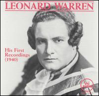 Leonard Warren: His First Recordings von Leonard Warren