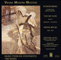 Schoenberg, Van De Vate, Penderecki von Various Artists