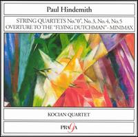 Hindemith: String Quartets No. "0", No. 3, No. 4, No. 5, etc. von Kocian Quartet