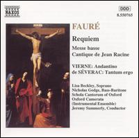Fauré: Requiem; Messe basse; Cantique de Jean Racine von Jeremy Summerly