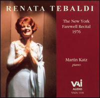 The New York Farewell Recital, 1976 von Renata Tebaldi