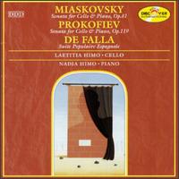 Niaskovsky/Prokofiev: Sonatas For Cello & Piano/Falla: Suite Populaire Espagnole von Various Artists