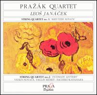 Janácek: String Quartet No. 1 "Kreutzer"; String Quartet No. 2 "Intimate Letters" von Prazák Quartet