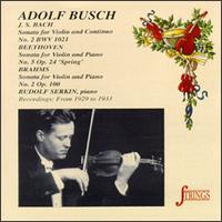 Adolf Busch Plays Bach, Beethoven, Brahms von Adolf Busch