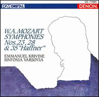 Mozart: Symphonies Nos. 23, 28 & 35 "Haffner" von Emmanuel Krivine