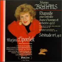 Brahms: Rhapsodie Pour Contralto Op.53/Serenade No.1 von Marjana Lipovsek
