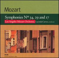 Mozart: Symphonies Nos. 34, 29 and 17 von Lucinda Carver