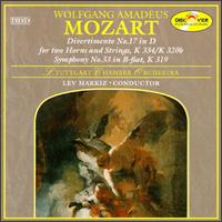 Mozart: Divertimento No. 17, K 334/320b; Symphony No. 33, K 319 von Stuttgart Chamber Orchestra