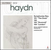 Haydn: Symphonies Nos. 101 "The Clock", 102, 103 "Drumroll", 104 "London" von Nikolaus Harnoncourt