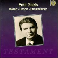Mozart, Chopin, Shostakovich von Emil Gilels